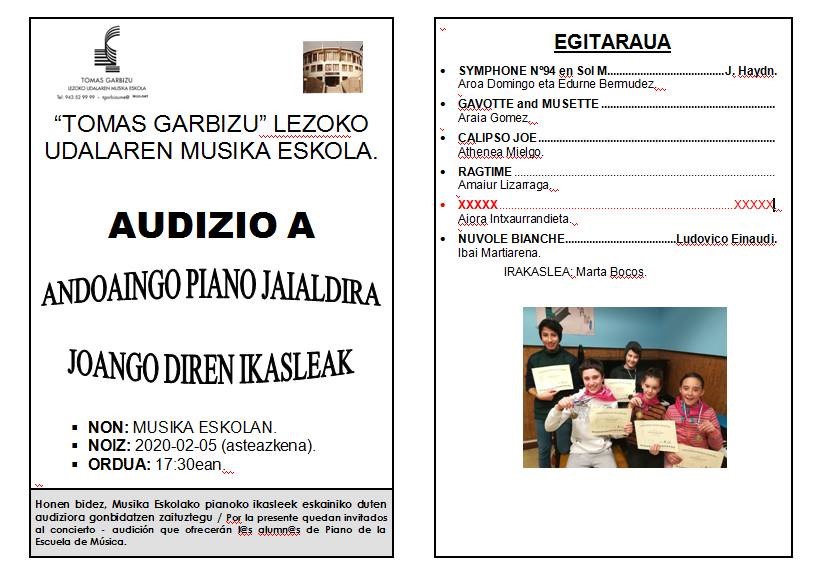 Piano audizioa