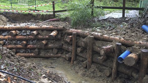 Se han atrasado las obras de bioingeniería en la regata del Parque de Huertas