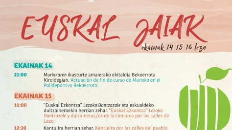 Asteburuan Euskal Jaiak Lezon!