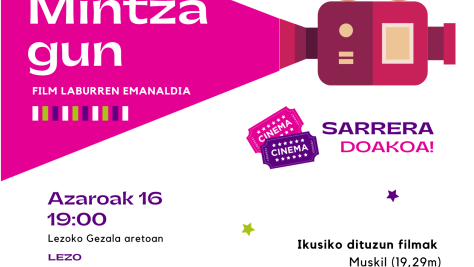 Proyecciones gratuitas de los cortos del Premio Mintzagun de Ikuska