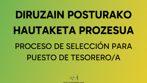 LEZOKO UDALAK DIRUZAIN POSTURAKO HAUTAKETA PROZESUA IREKI DU