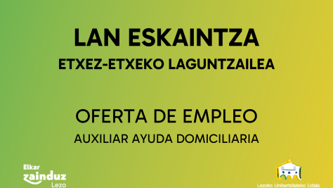 Lan eskaintza etxez-etxeko laguntzailea