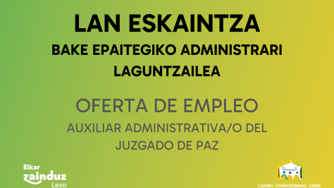 LAN ESKAINTZA BAKE EPAITEGIA