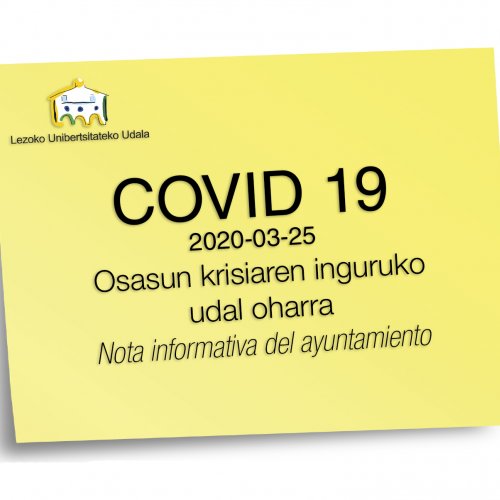 COVID 19 oharra-nota