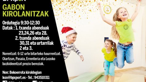 Eguberrietan ere, kirol eskaintza anitza Lezon