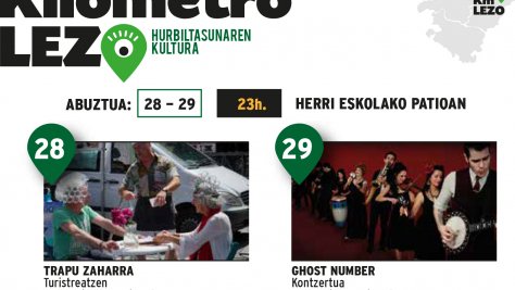 Kilometro Lezo kultur agendako hirugarren asteburuan antzerkia eta musika nagusi