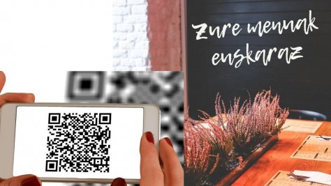Jatetxe eta tabernetan menuak euskaraz jartzeko aukera QR kodeen bidez