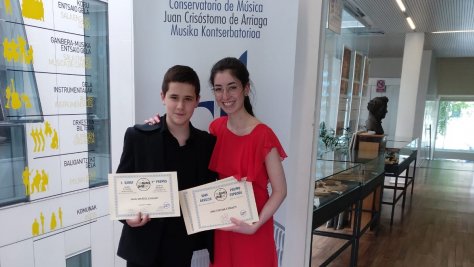 Dos lezoarras primeros premios en el concurso de jóvenes músicos de Euskadi