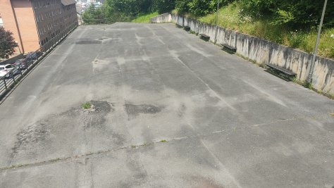 Obras en la cubierta de los garajes