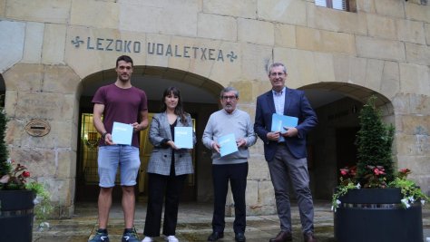 Ion Pombar, Laura Martinez, Jesus Mari Martiarena eta Markel Olano