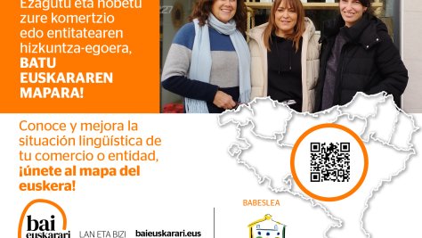 El Ayuntamiento de Lezo, en colaboración con la asociación Bai Euskarari, pone en marcha un proyecto de promoción del euskera en el comercio y la hostelería 