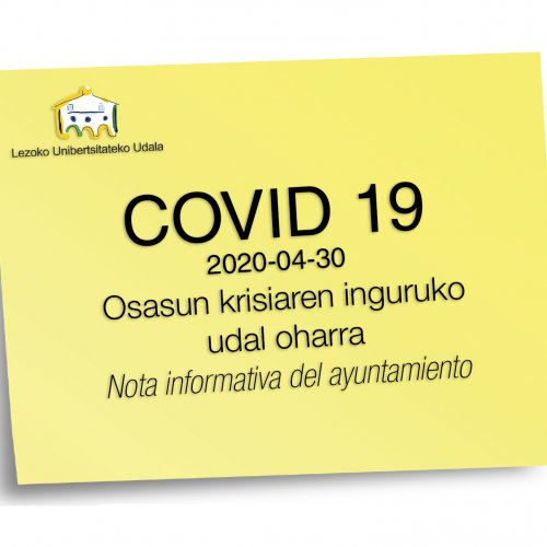 Nota del Ayuntamiento