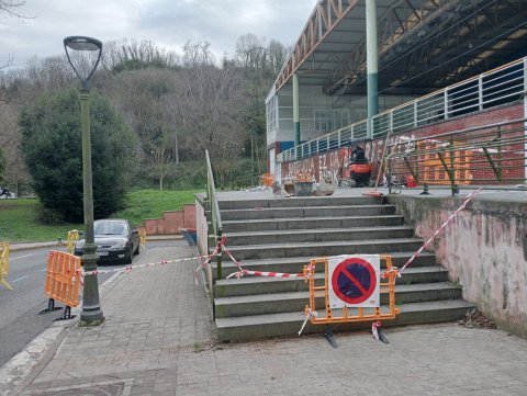 Obras en el local de danza