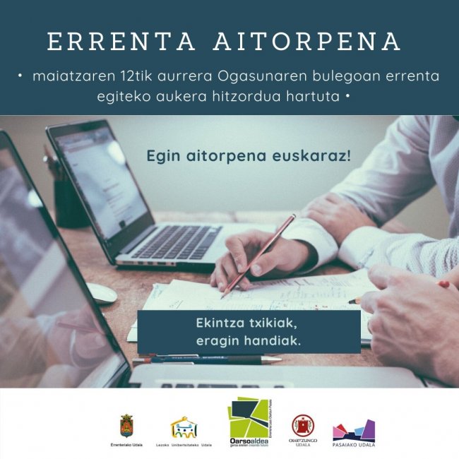 Errenta aitorpena euskaraz 2020