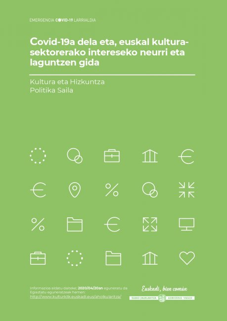 Kultur sektorerako neurri eta laguntzen gida