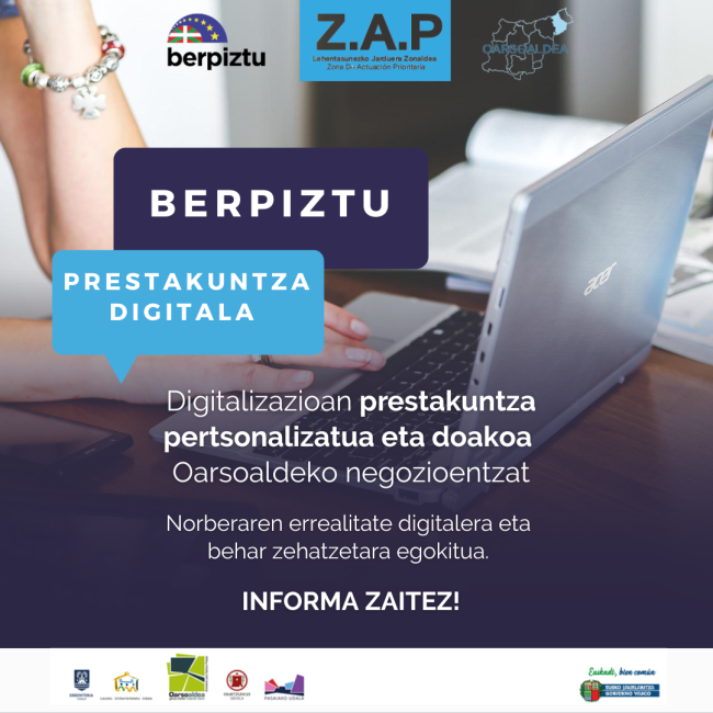 Berpiztu prestakuntza digitala