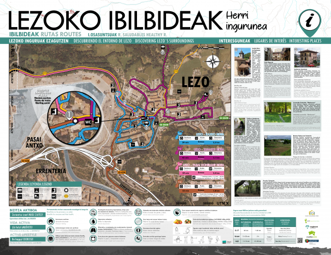 Mapa de itinerarios e indicaciones